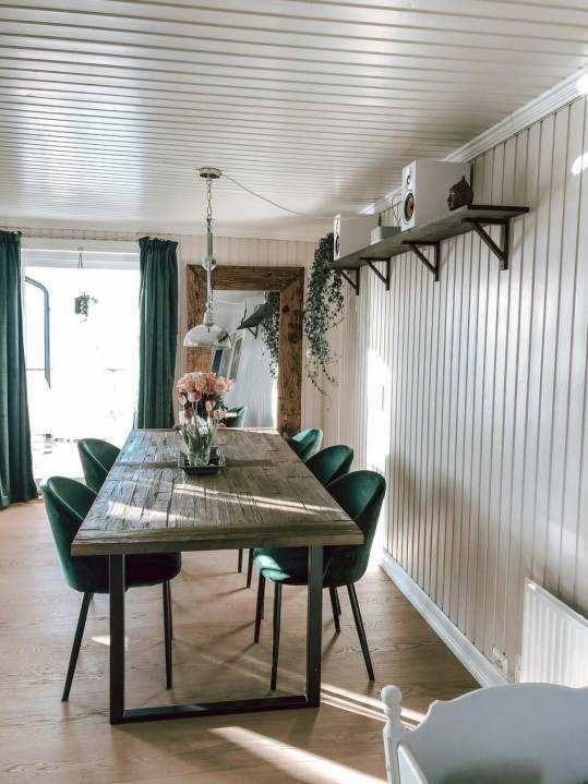 Handcrafted timber dining table top
